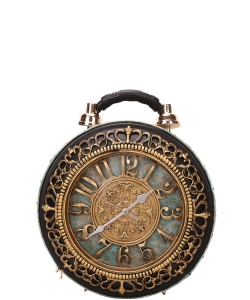Real Alarm Clock Vintage Women Crossbody Bag 2020 GREEN